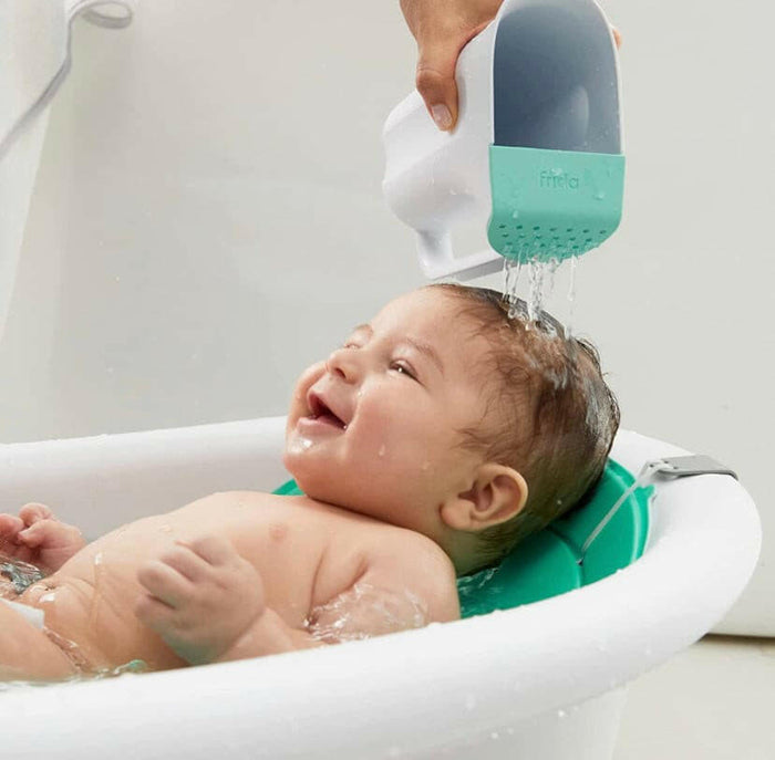 Frida Baby Bath Time Rinse Cup with Easy Grip Handle and Removable Rain Shower.