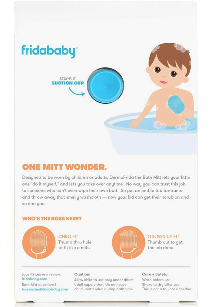 DermaFrida the Bath Mitt by Frida Baby | Toddler Quick-Dry Body Bath Brush.