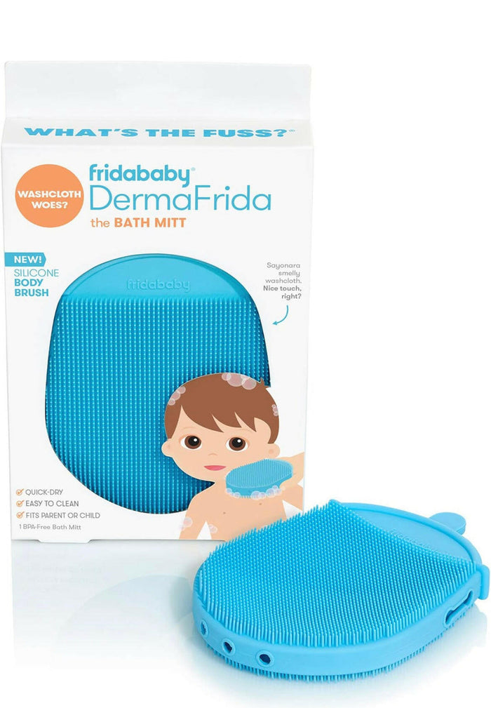 DermaFrida the Bath Mitt by Frida Baby | Toddler Quick-Dry Body Bath Brush.