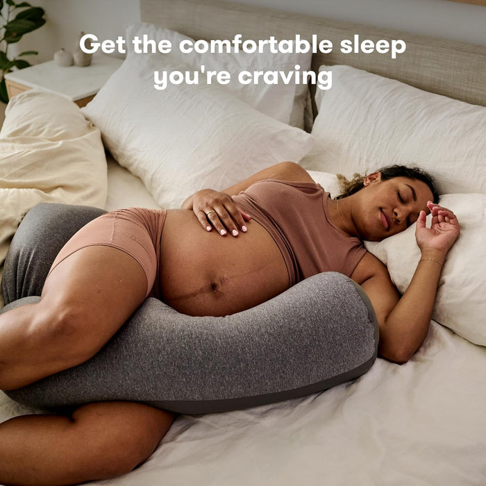 Frida Mom Pregnancy Pillow – Adjustable, Keep-Cool Support – Grey