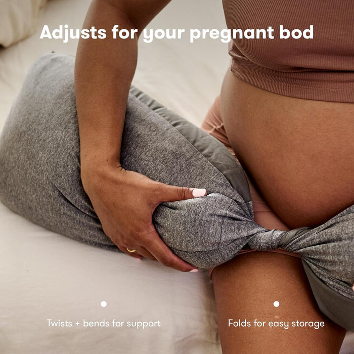 Frida Mom Pregnancy Pillow – Adjustable, Keep-Cool Support – Grey