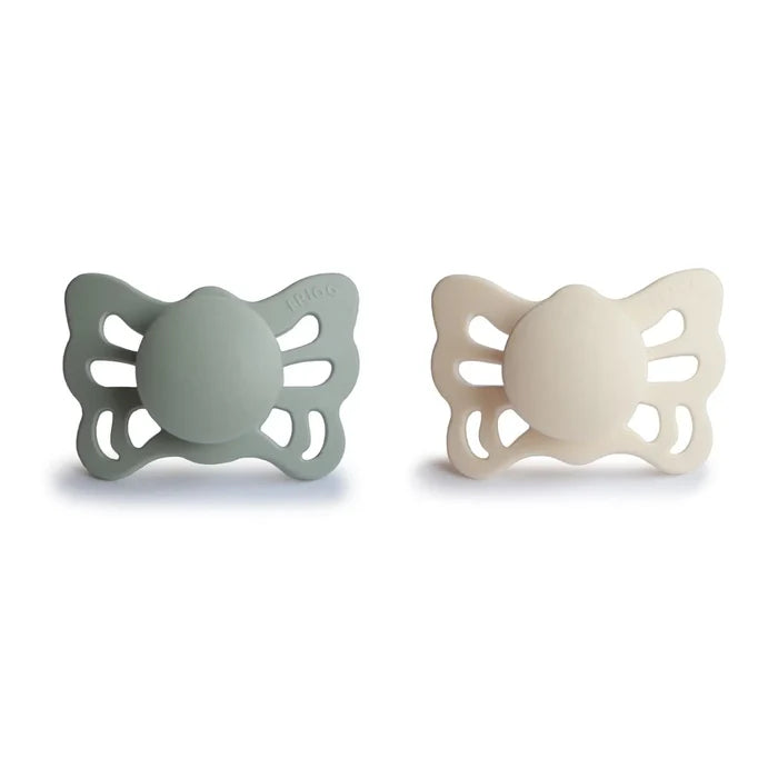 FRIGG Butterfly Anatomical Silicone Baby Pacifier Size 1 (0-6Months 2 Pack)