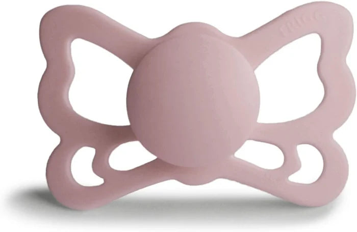 FRIGG Butterfly Anatomical Silicone Baby Pacifier Size 2 (6-18Months 1 Pack Blush)