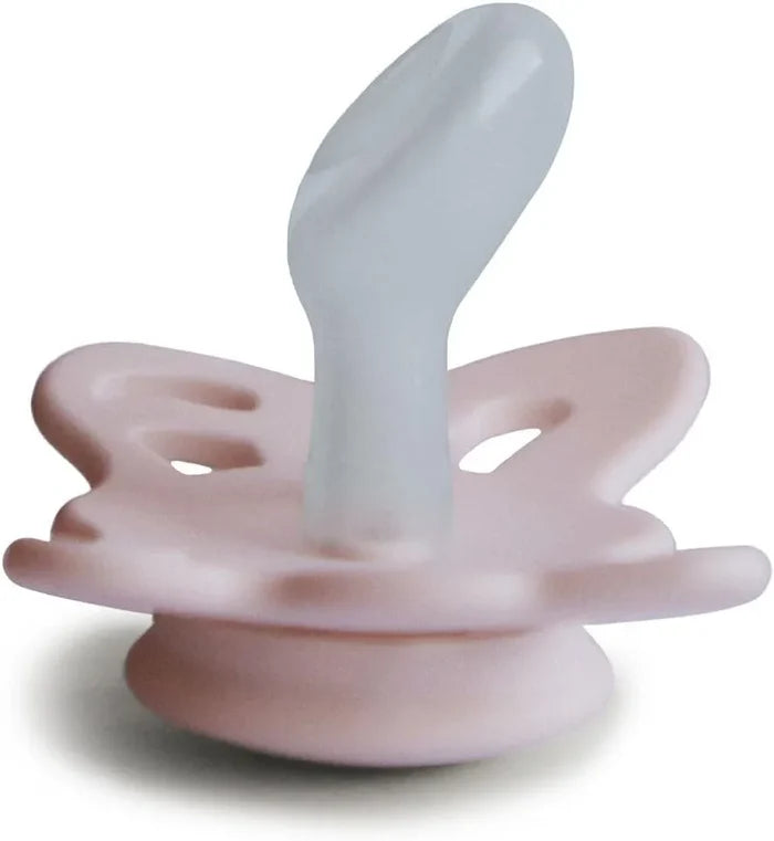 FRIGG Butterfly Anatomical Silicone Baby Pacifier Size 2 (6-18Months 1 Pack Blush)