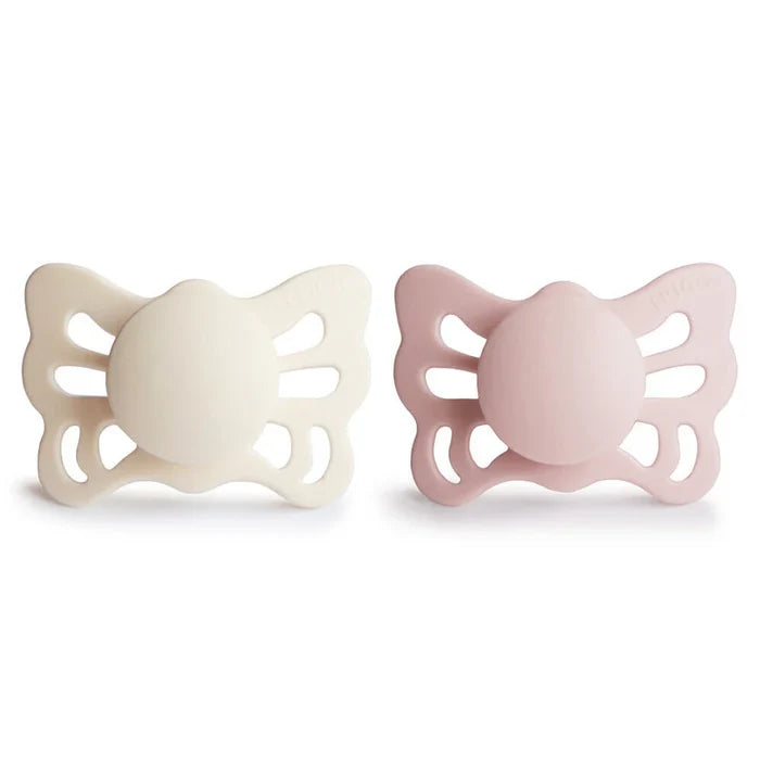 FRIGG Butterfly Anatomical Silicone Baby Pacifier Size 2 (6-18Months 2 Pack)