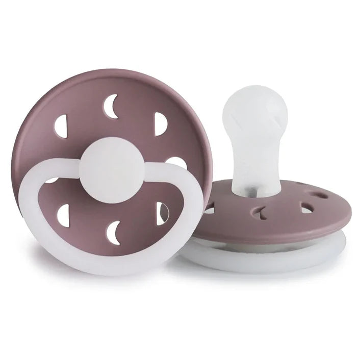 FRIGG Moon Phase Silicone Baby Pacifier Size 2 Night (6-18Months 1 Pack)