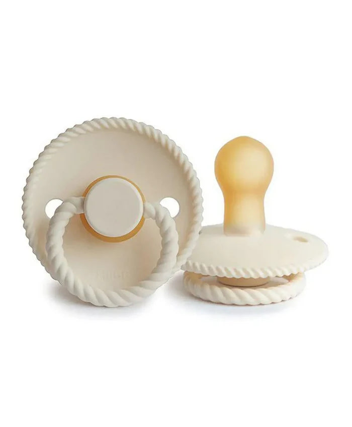 FRIGG Rope Latex Baby Pacifier Size 1 (0-6Months 1 Pack Cream)