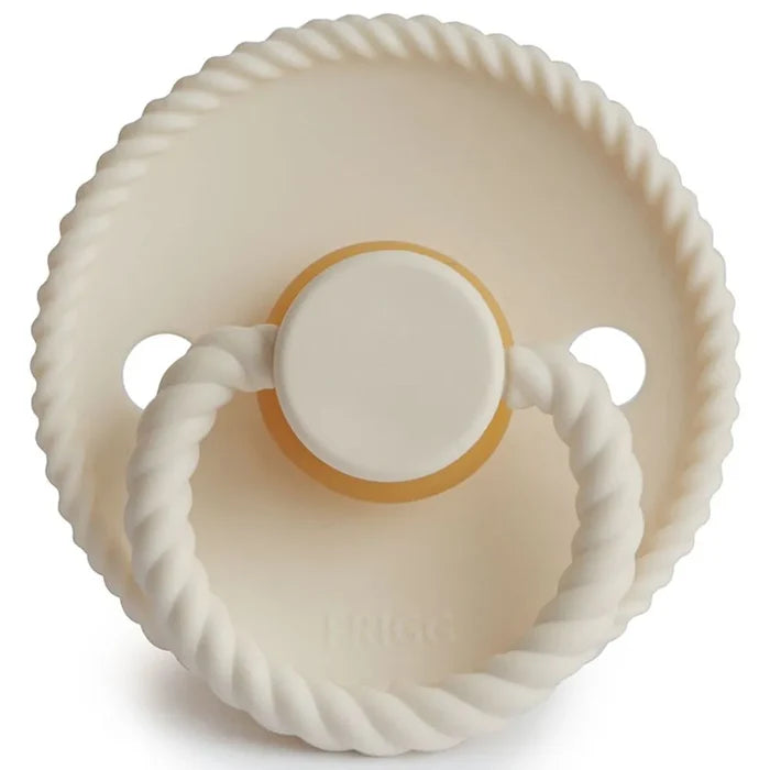 FRIGG Rope Latex Baby Pacifier Size 1 (0-6Months 1 Pack Cream)