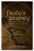 Book cover of 'Frodo's Journey' by Joseph Pearce with a map design and text.