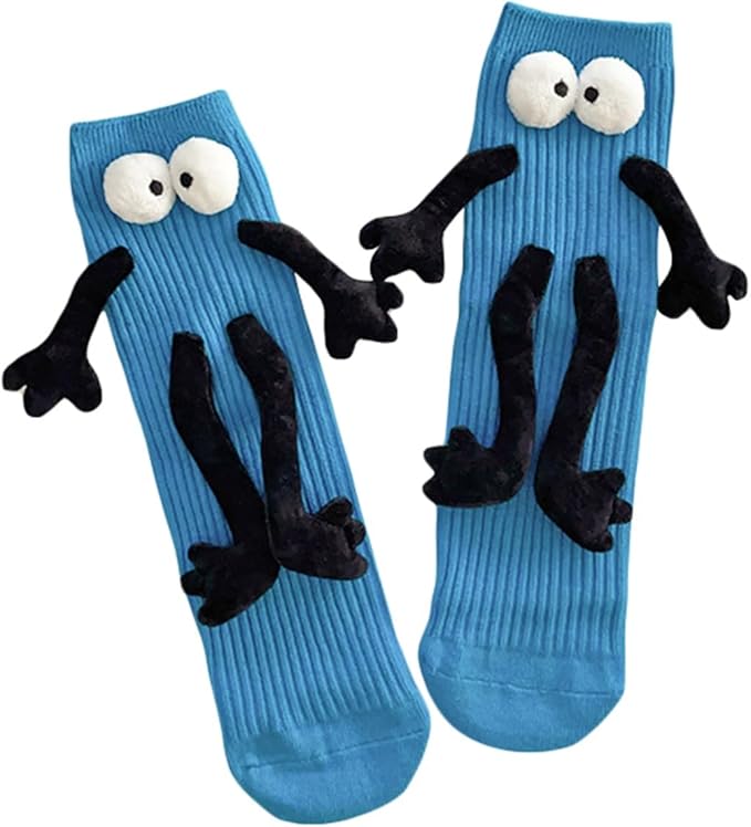 Funny Socks for Kids, Magnetic Holding Hands Feet Socks, 3+ years