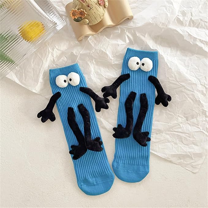 Funny Socks for Kids, Magnetic Holding Hands Feet Socks, 3+ years