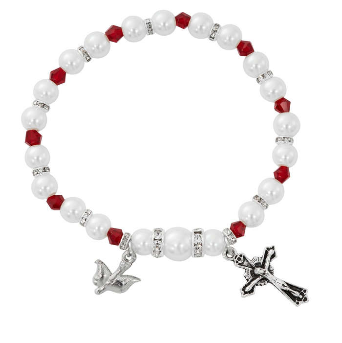 Garnet Holy Spirit Stretch Bracelet