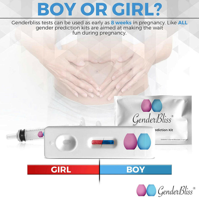 Gender Bliss Prediction Test - Early Pregnancy Kit - Pink/Blue.