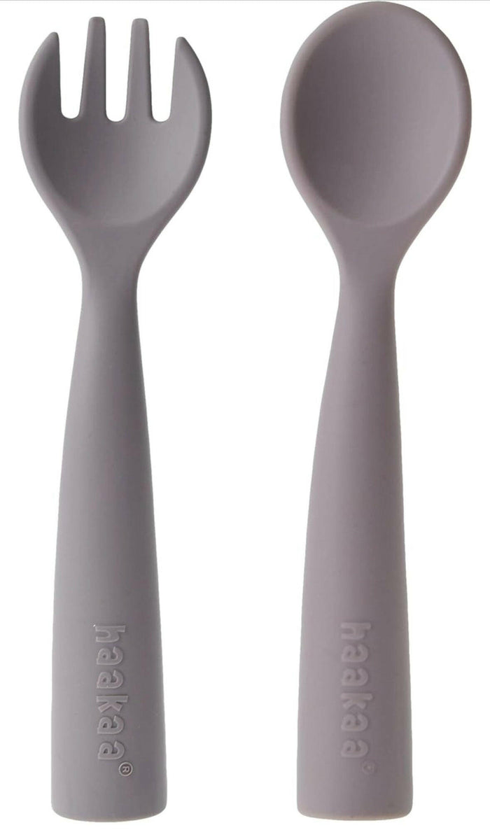 Haakaa Bendy Silicone Cutlery Set.