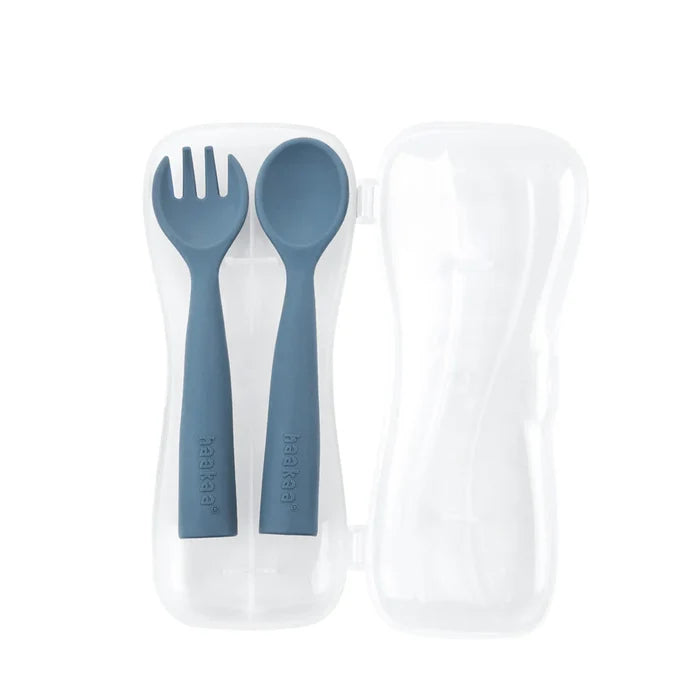 Haakaa Bendy Silicone Cutlery Set.