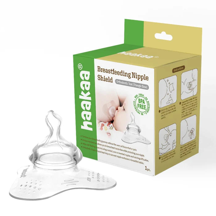Haakaa Breastfeeding Nipple Shield – Orthodontic Teat (Triangle Base)