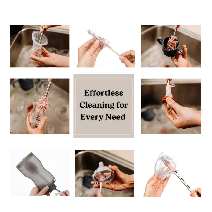 Haakaa Double-Ended Silicone Cleaning Brush Kit