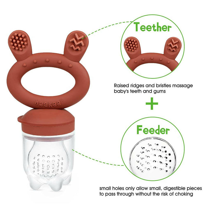 Haakaa Fresh Food Feeder & Teether - Copper.