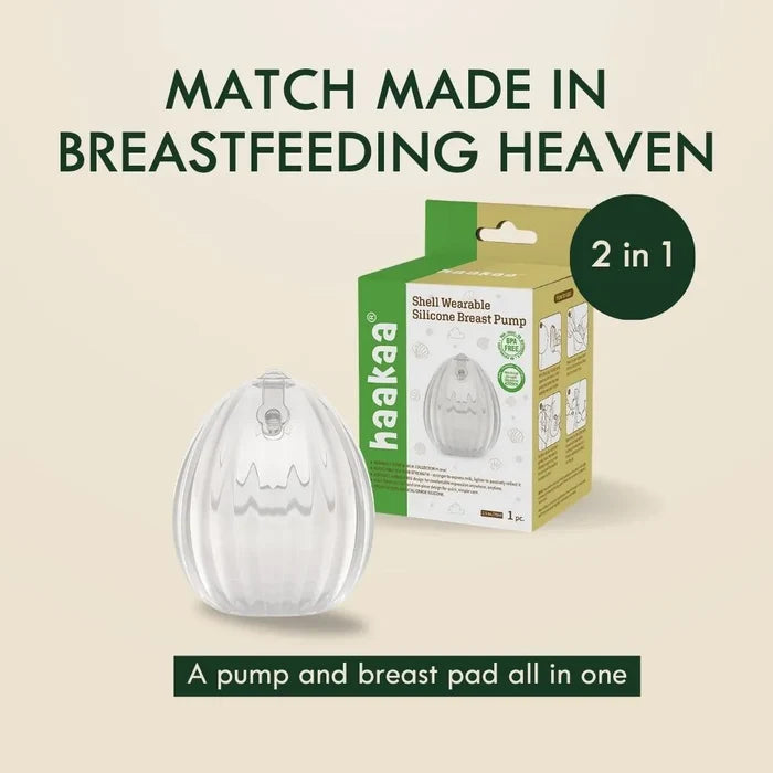 Haakaa Shell Wearable Manual Silicone Breast Pump (120ml)