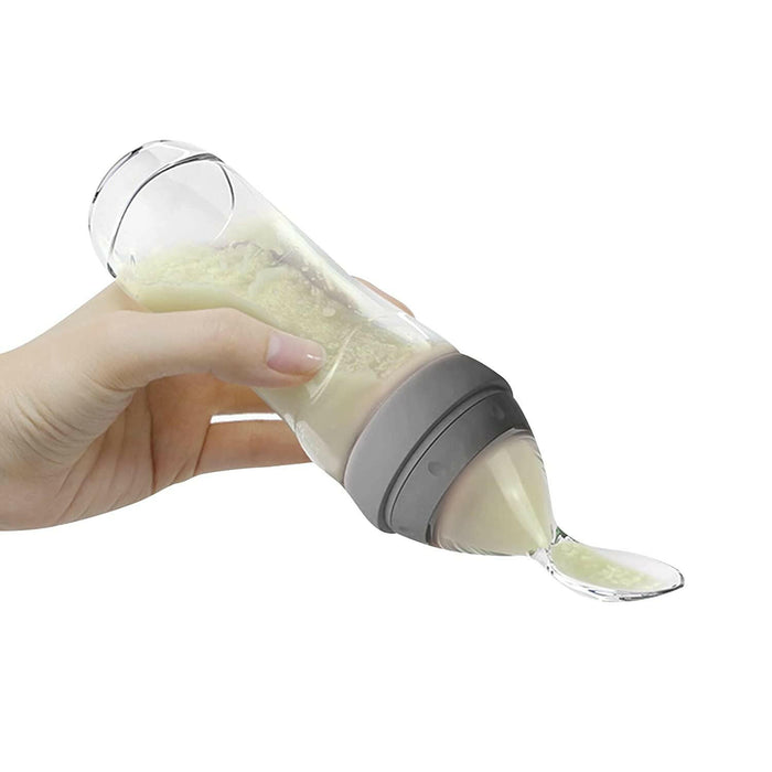 Haakaa Silicone Baby Food Dispensing Spoon - Grey.