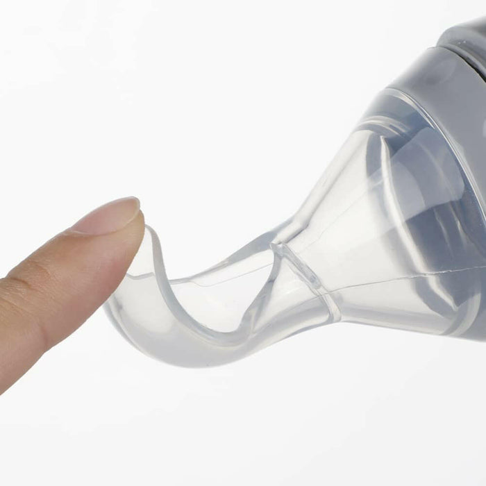 Haakaa Silicone Baby Food Dispensing Spoon - Grey.
