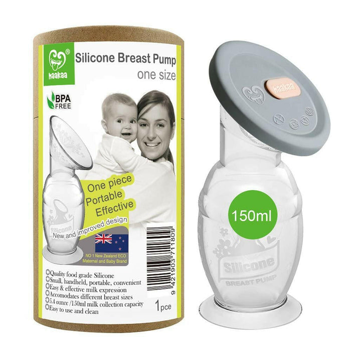 Haakaa Silicone Breast Pump & Silicone Cap 5.4oz/150ml.