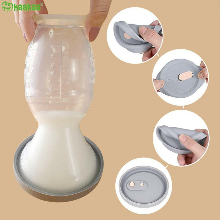 Haakaa Silicone Breast Pump & Silicone Cap 5.4oz/150ml.