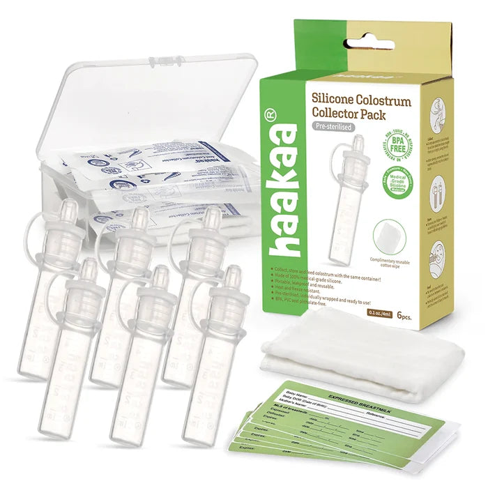 Haakaa Silicone Colostrum Collector Set 4 ml, 6 PK (Pre-Sterilized).