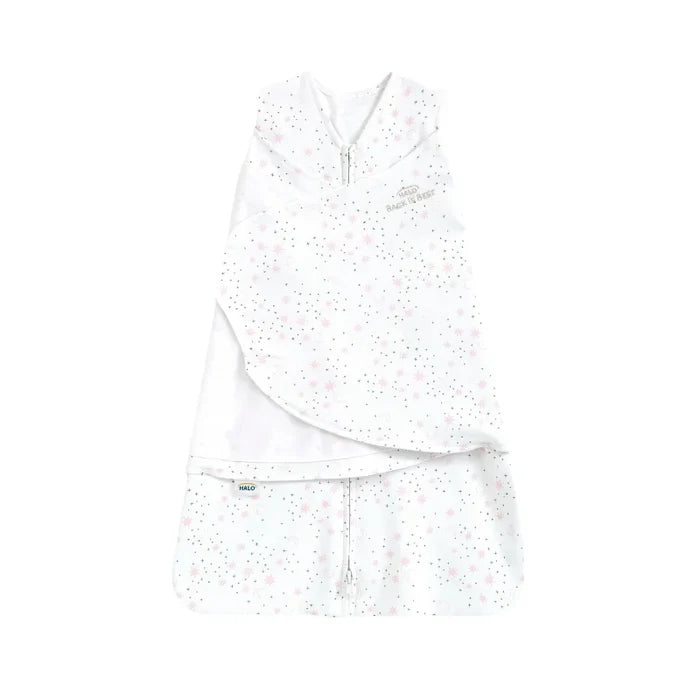 Halo SleepSack 100% Cotton Swaddle - Midnight Moons Pink (1.5 TOG)