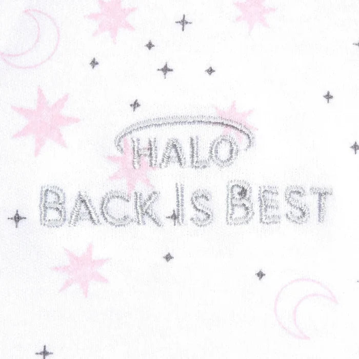 Halo SleepSack 100% Cotton Swaddle - Midnight Moons Pink (1.5 TOG)