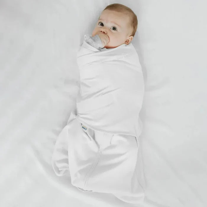 Halo SleepSack 100% Cotton Swaddle - White (1.5 TOG)