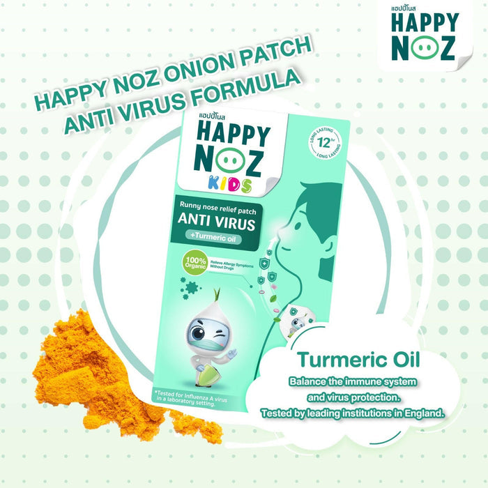 Happy Noz, Organic Onion Sticker Plus Turmeric.
