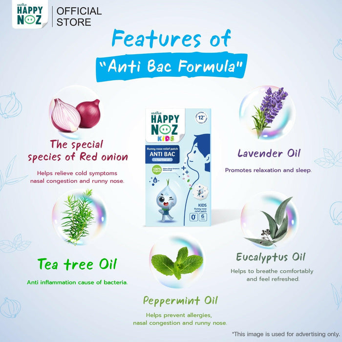 Happy Noz, Organic Onion Sticker with Tea Tree Oil.