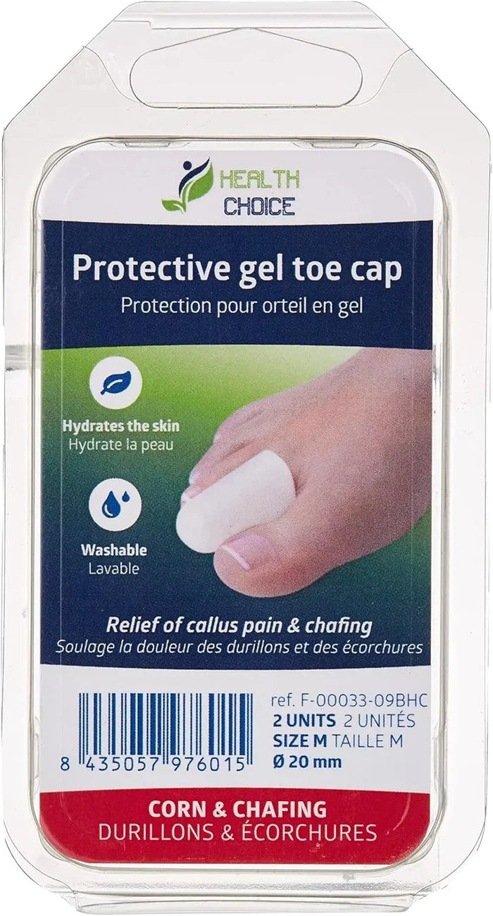 Health Choice Protective Gel Toe Cap (Medium, 2/Pack)