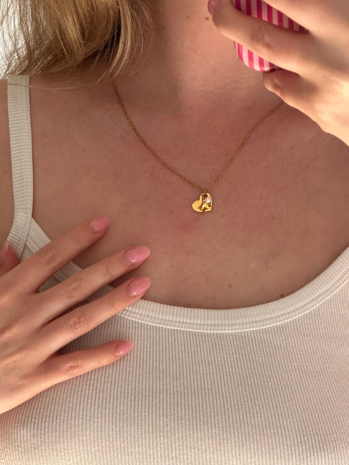 Heart charms necklace