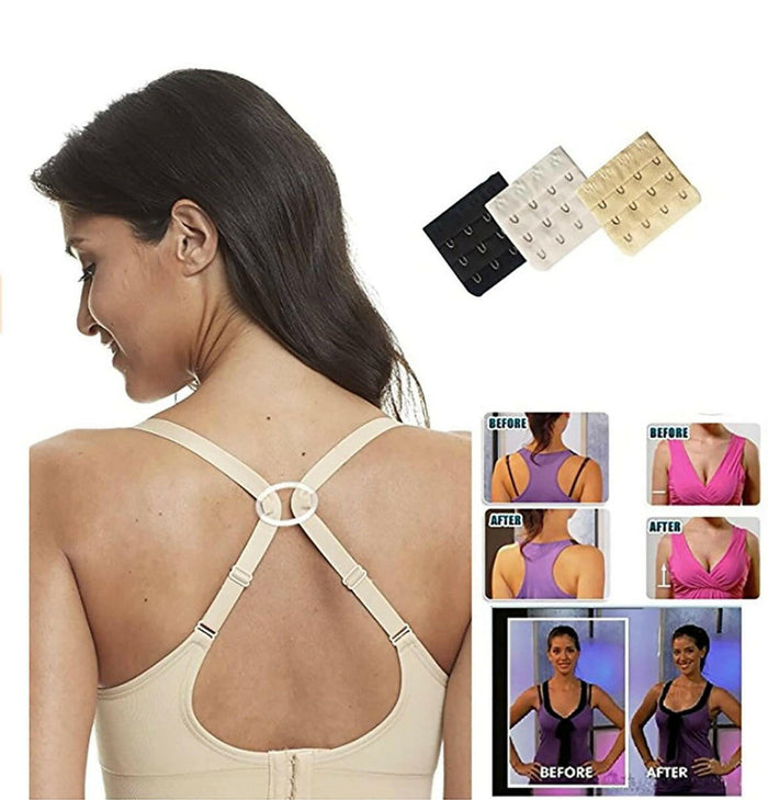 Maternity Bras for Breastfeeding with Extra Extenders and Clips by HOFISH, 3 PK.