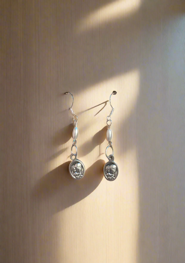 Holy family earrings