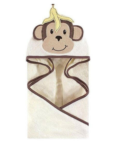 Hudson Baby Cotton Animal Face Hooded Towel.