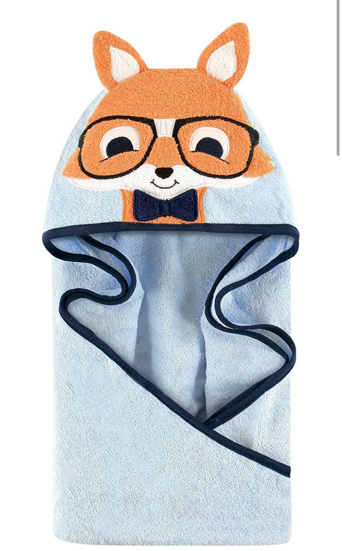 Hudson Baby Cotton Animal Face Hooded Towel.