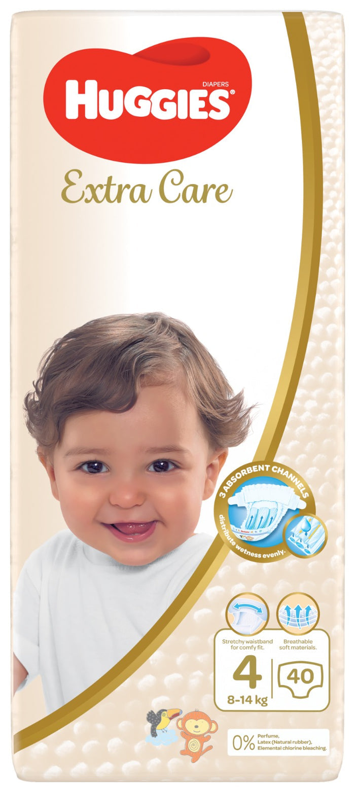 Huggies Extra Care Diapers Value Pack Sizes 3 / 4 / 4+ / 5 / 6