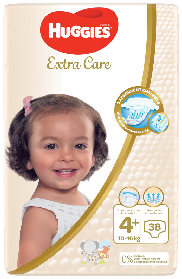 Huggies Extra Care Diapers Value Pack Sizes 3 / 4 / 4+ / 5 / 6