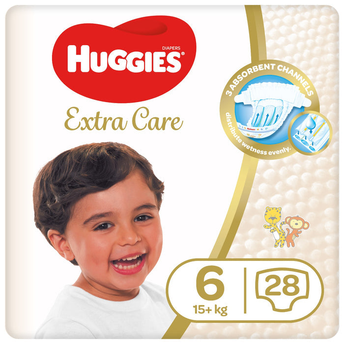 Huggies Extra Care Diapers Value Pack Sizes 3 / 4 / 4+ / 5 / 6