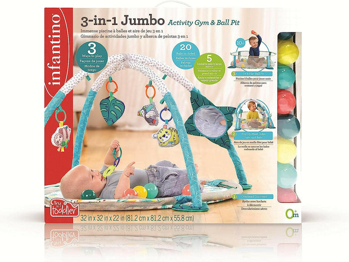 Infantino 3-In-1 Jumbo Activity Gym & Ball Pit.