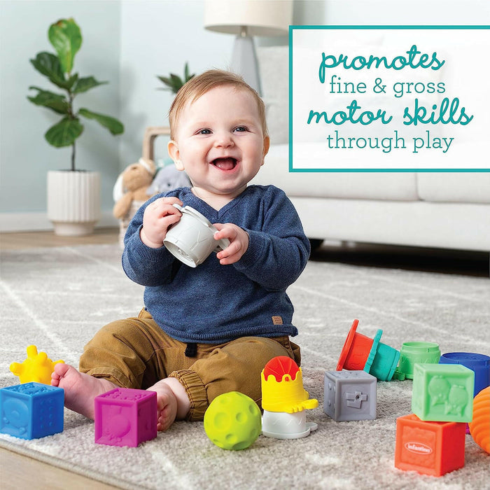 Infantino Balls, Blocks & Cups Stack & Link Playset.