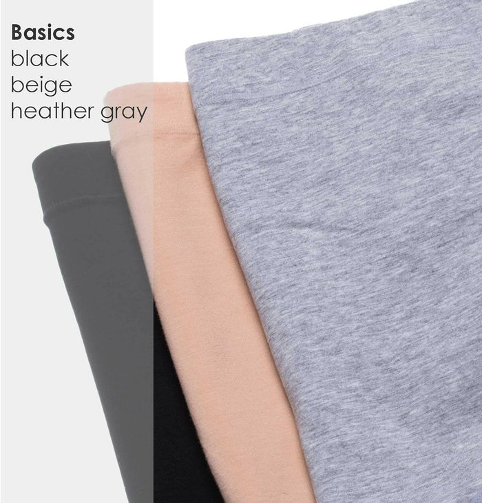 Intimate Portal Maternity Underwear, Pregnancy Postpartum Panties, Under the Bump Bikinis, Black, Grey & Beige, 3 pk