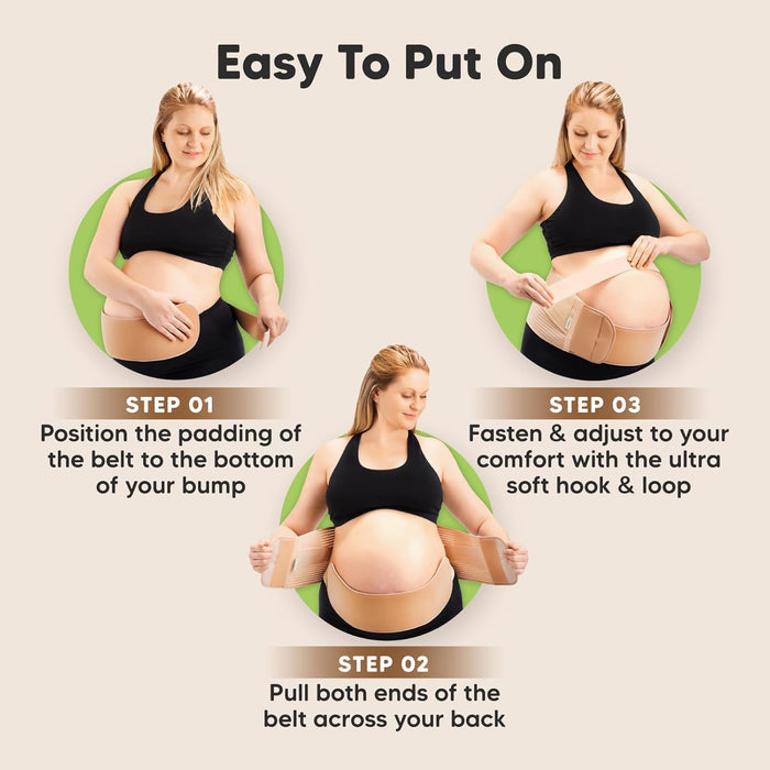 Keababies  2 in 1 Pregnancy Belly Wrap - One Size (Classic Ivory)