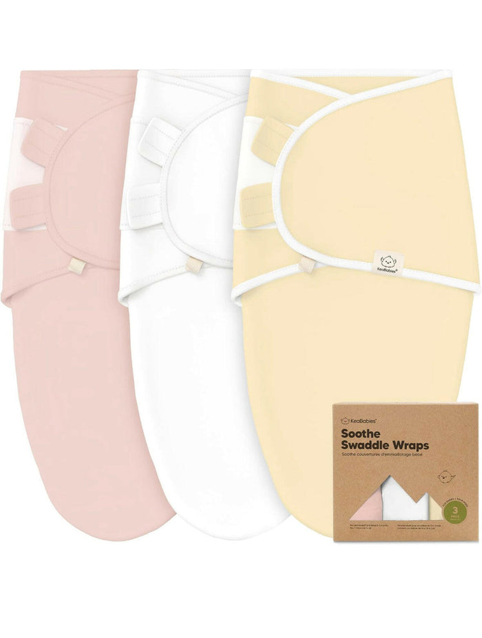 3-Pack Organic Baby Swaddle Sleep Sacks - 0-3 Months.