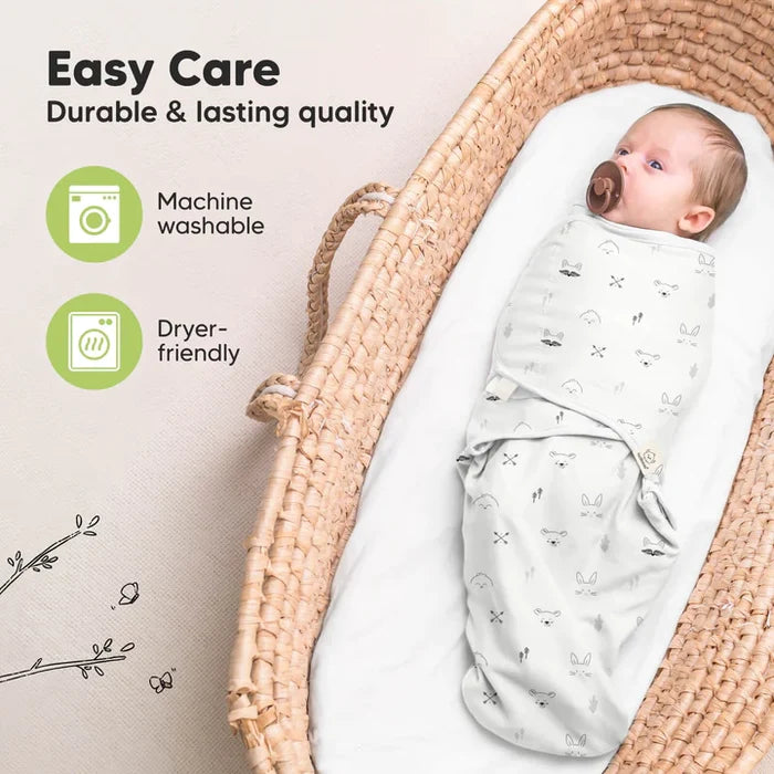 3-Pack Soothe Swaddle Wraps, Blossom 3-6 Months.