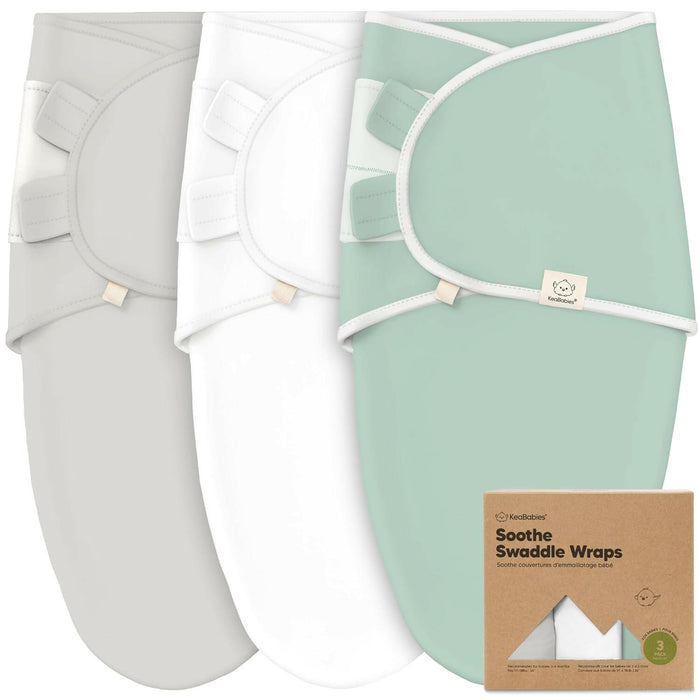 Keababies 3-Pack Soothe Swaddle Wraps (Sage)