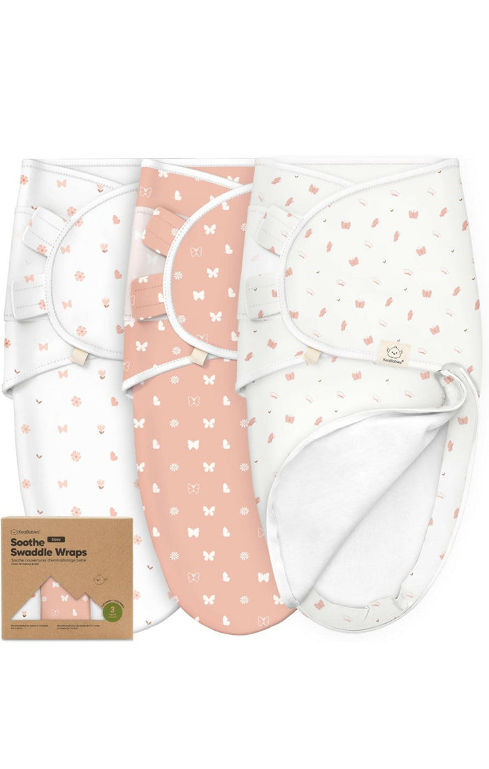 3-Pack Soothe Zippy Swaddle Wrap (Butterflies).